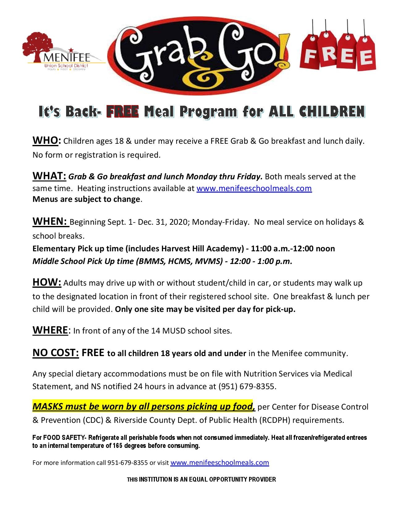 Menifee Union School District School Nutrition And Fitness